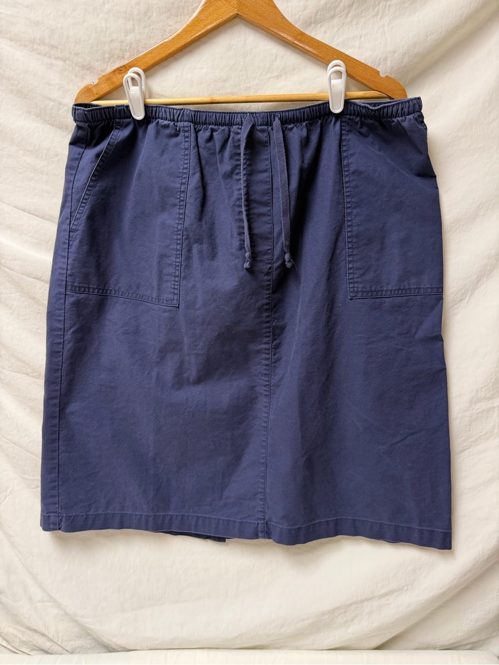 Vintage 90s/Y2K LL Bean Women’s XL Reg Blue Skirt #274963 Good Condition